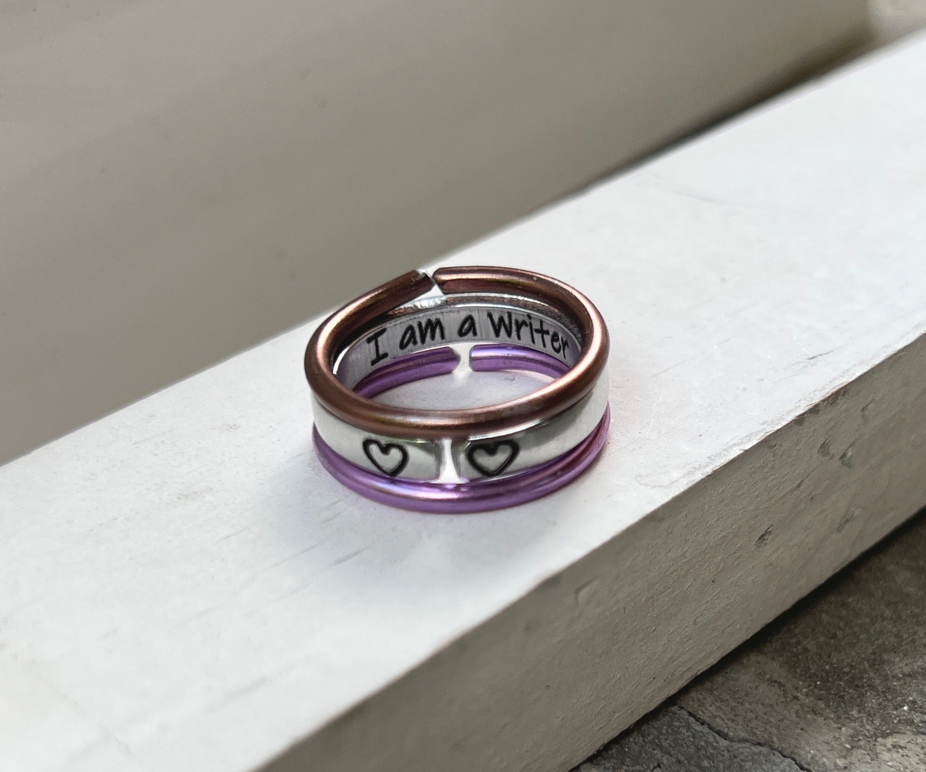 I am a Writer Ring, Aluminum and Adjustable
