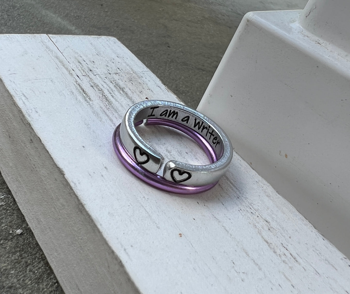 I am a Writer Ring, Aluminum and Adjustable