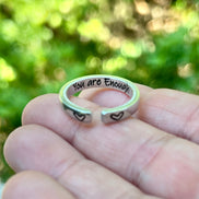 You are Enough Ring, Aluminum and Adjustable