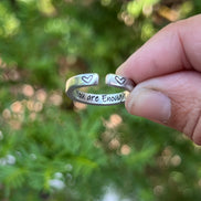 You are Enough Ring, Aluminum and Adjustable