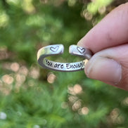 You are Enough Ring, Aluminum and Adjustable