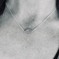 Fingerprint Necklace with Handwriting on the Back, Solid Sterling Silver
