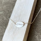 Fingerprint Necklace with Handwriting on the Back, Solid Sterling Silver