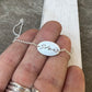 Fingerprint Necklace with Handwriting on the Back, Solid Sterling Silver