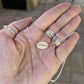 Fingerprint Necklace with Handwriting on the Back, Solid Sterling Silver