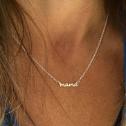 Mama Necklace in Solid Sterling Silver