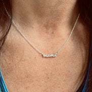 Mama Necklace in Solid Sterling Silver