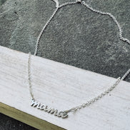 Mama Necklace in Solid Sterling Silver