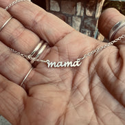 Mama Necklace in Solid Sterling Silver