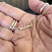 Mama Necklace in Solid Sterling Silver