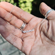 Mama Necklace in Solid Sterling Silver