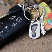 Baby Footprint Keychain