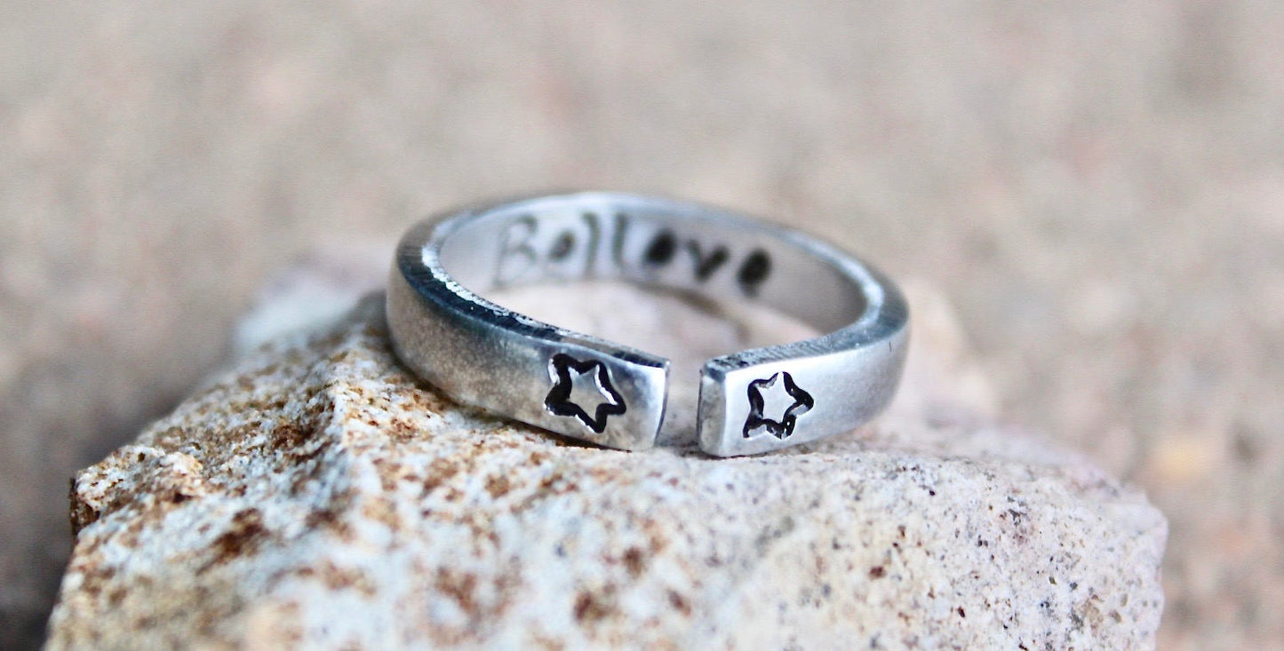 Believe Mantra Ring