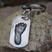 Real Footprint Keychain