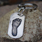 Real Footprint Keychain