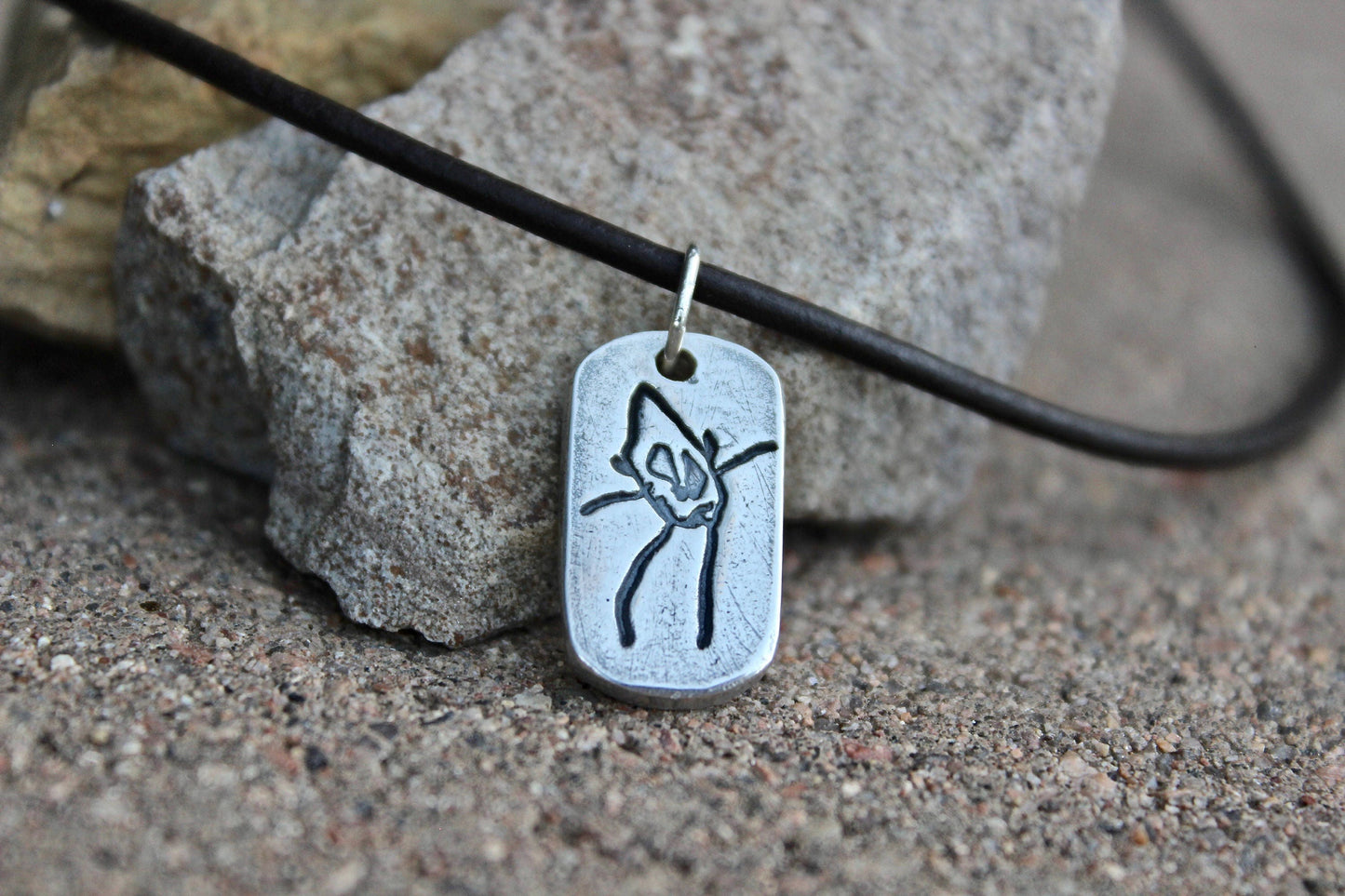 Artwork Charm Necklace, Your Child's Drawing