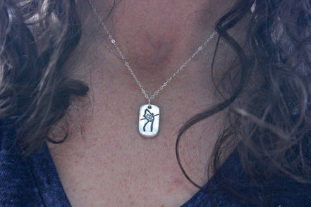 Artwork Charm Necklace, Your Child's Drawing