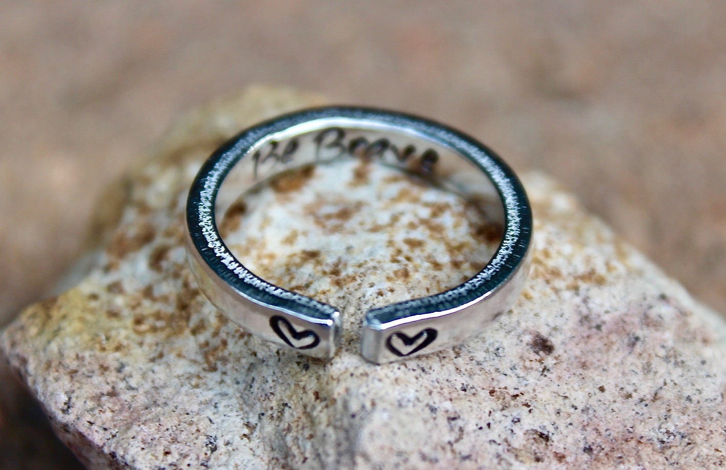 Be Brave Mantra Ring