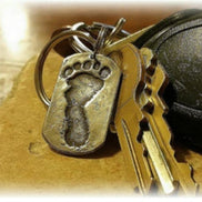 Footprint Keychain