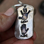 Real Handprints Keychain