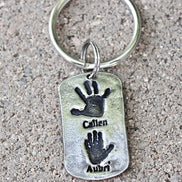 Real Handprints Keychain