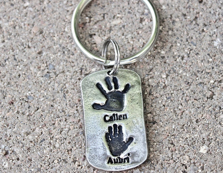 Real Handprints Keychain