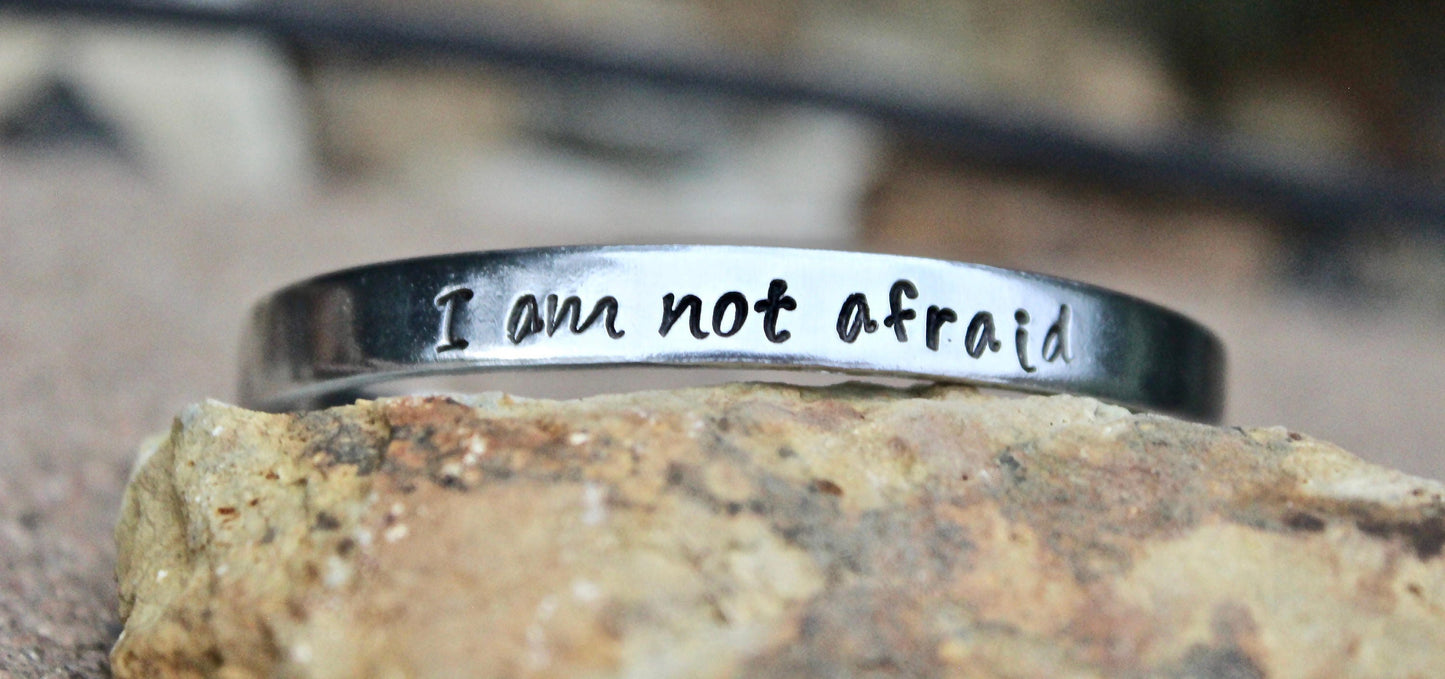 I am not Afraid Bracelet in Adjustable Aluminum