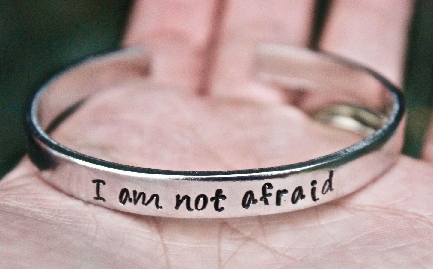 I am not Afraid Bracelet in Adjustable Aluminum
