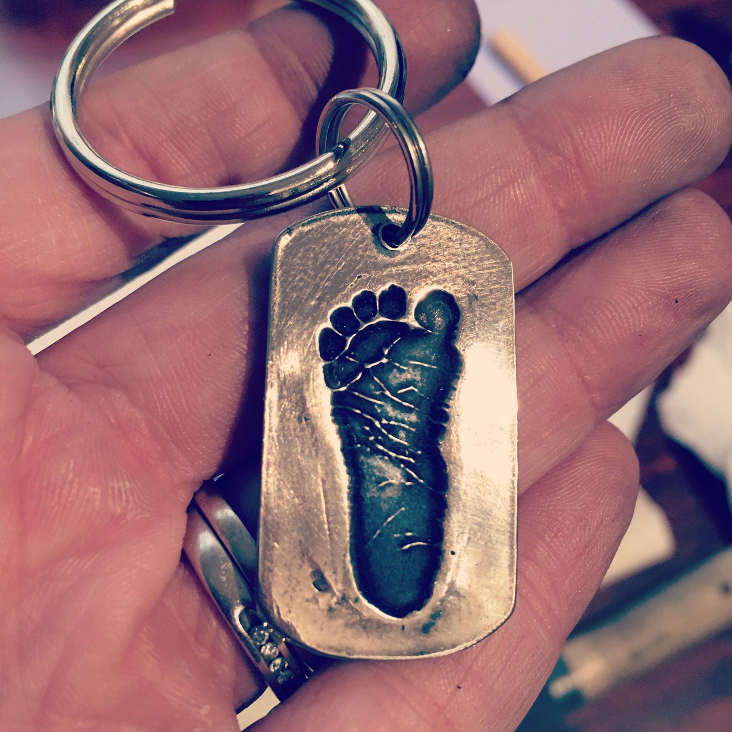 Footprint Keychain
