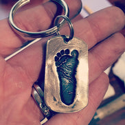 Real Footprint Keychain