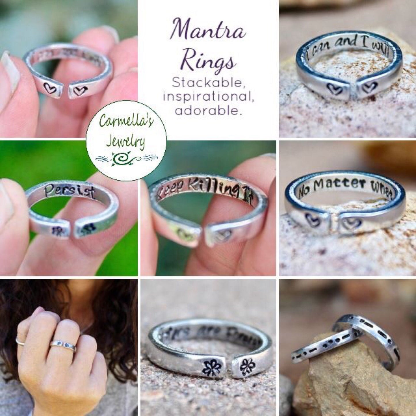 Choose Happy Mantra Ring