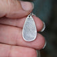 Teardrop Shape Sterling Silver Fingerprint Charm