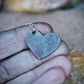 Heart Pressed Fingerprint Charm with Bail