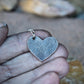 Heart Pressed Fingerprint Charm with Bail