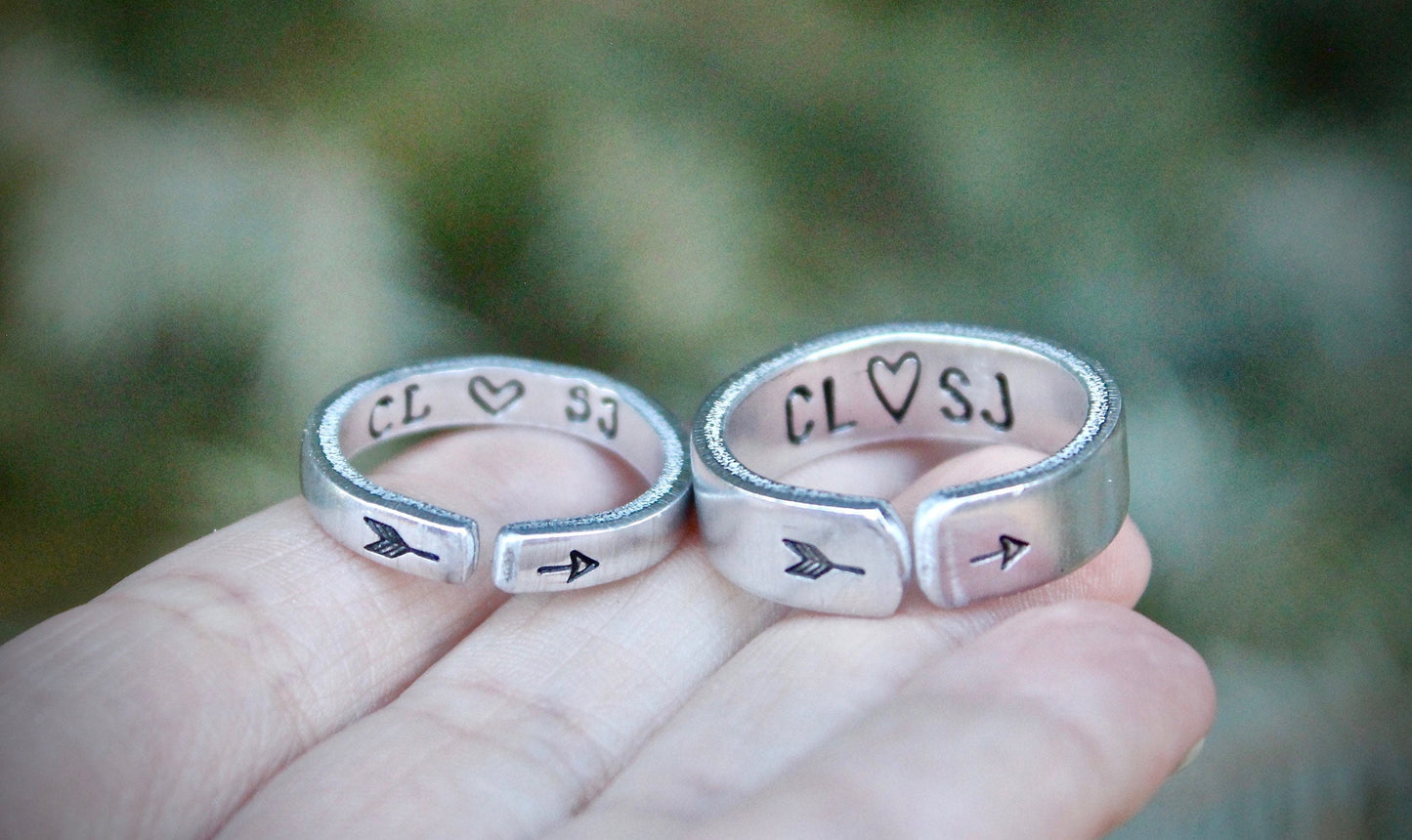 Couple Initials Rings