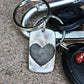 Two Fingerprints form a Heart Keychain