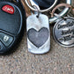 Two Fingerprints form a Heart Keychain