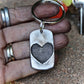 Two Fingerprints form a Heart Keychain