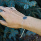 Adjustable Sterling Silver Fingerprint Bracelet