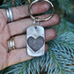 Two Fingerprints form a Heart Keychain