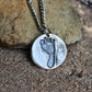 Footprint Charm in Sterling Silver