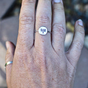 Sterling Silver Dragonfly Symbol Ring
