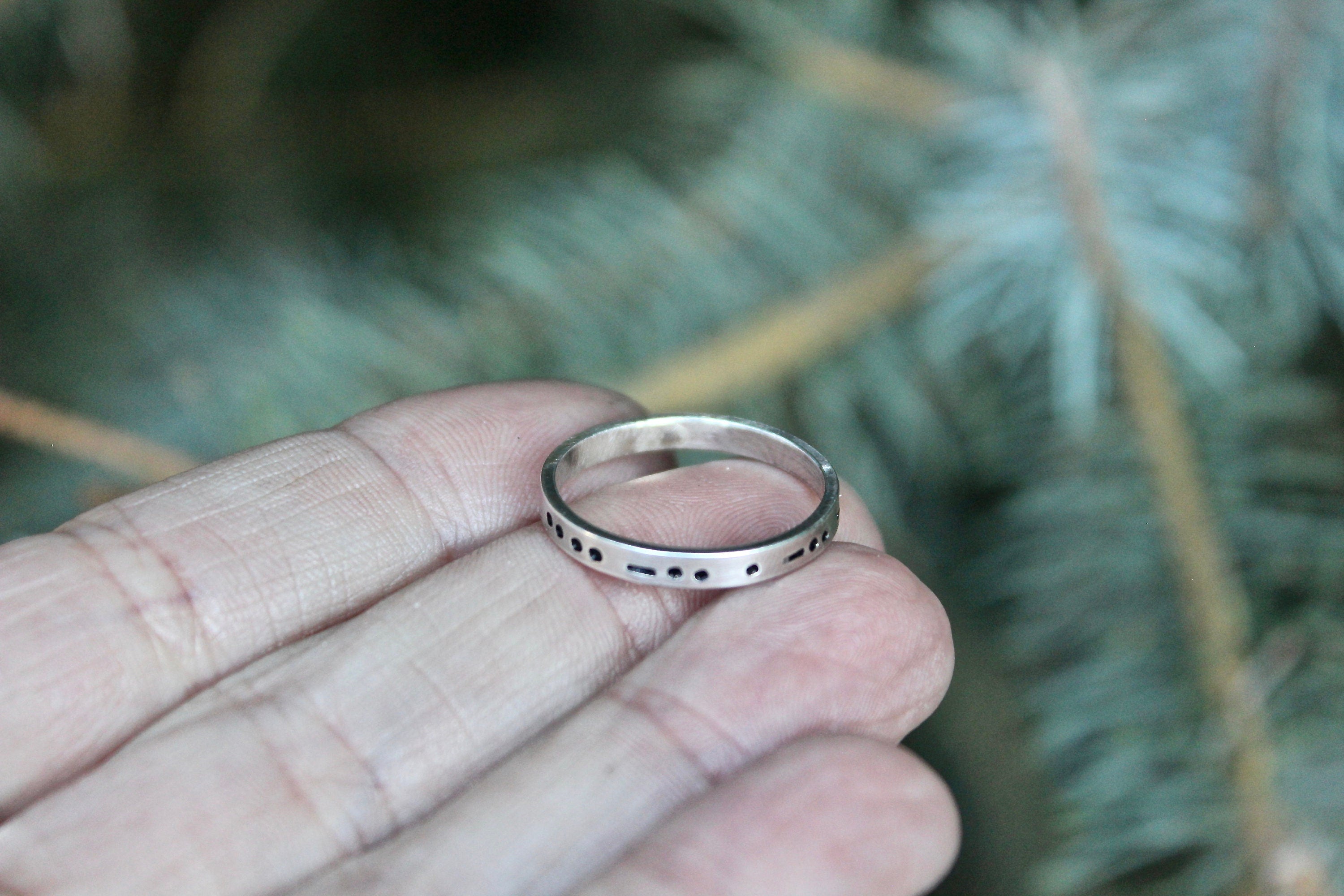 Morse Code in Sterling Silver, You Customize up to 20 Dots & Dashes