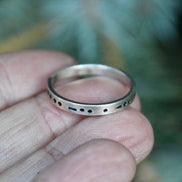 Morse Code in Sterling Silver, You Customize up to 20 Dots & Dashes