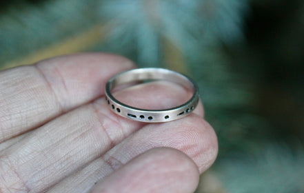 Morse Code in Sterling Silver, You Customize up to 20 Dots & Dashes