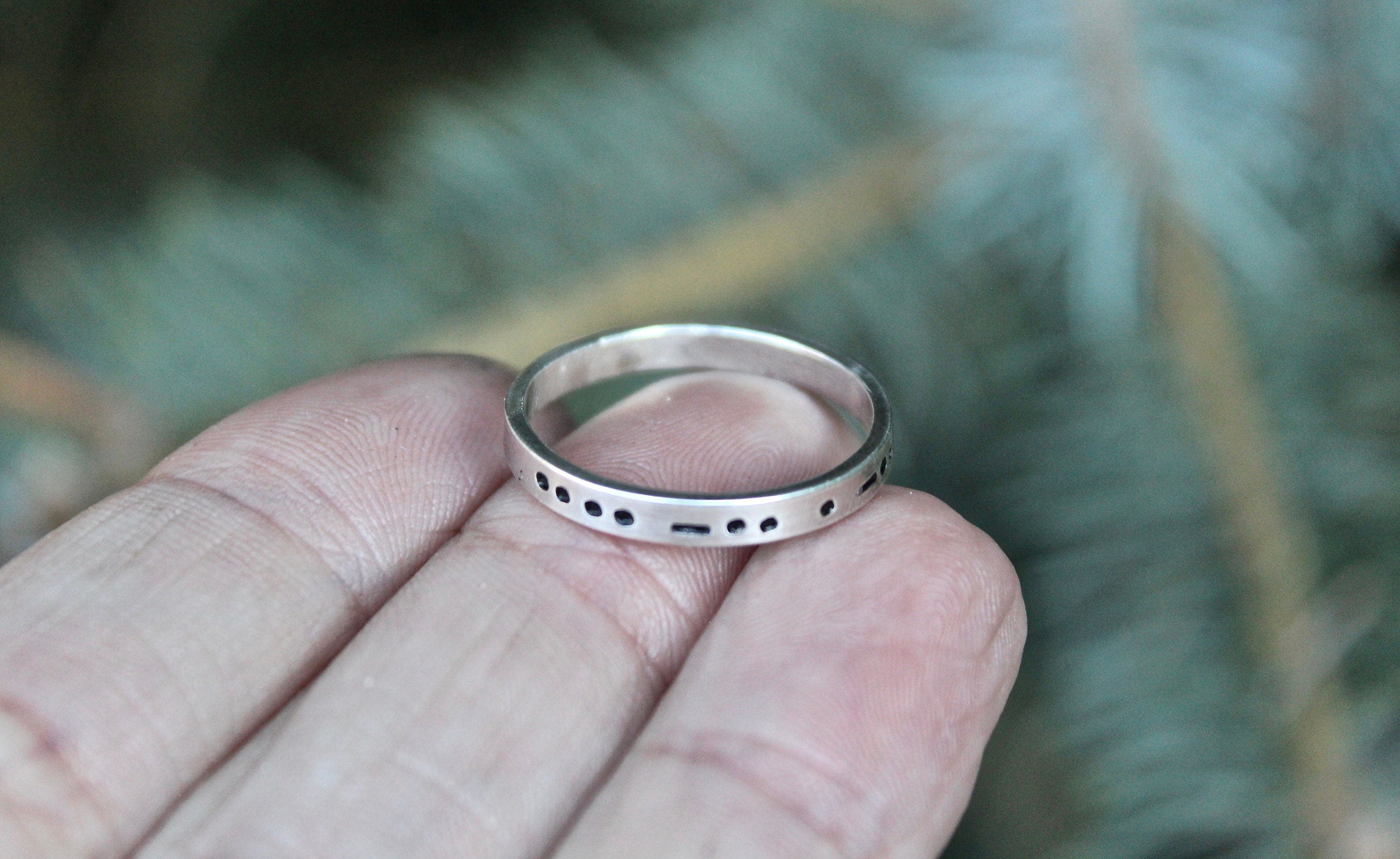 Morse Code in Sterling Silver, You Customize up to 20 Dots & Dashes