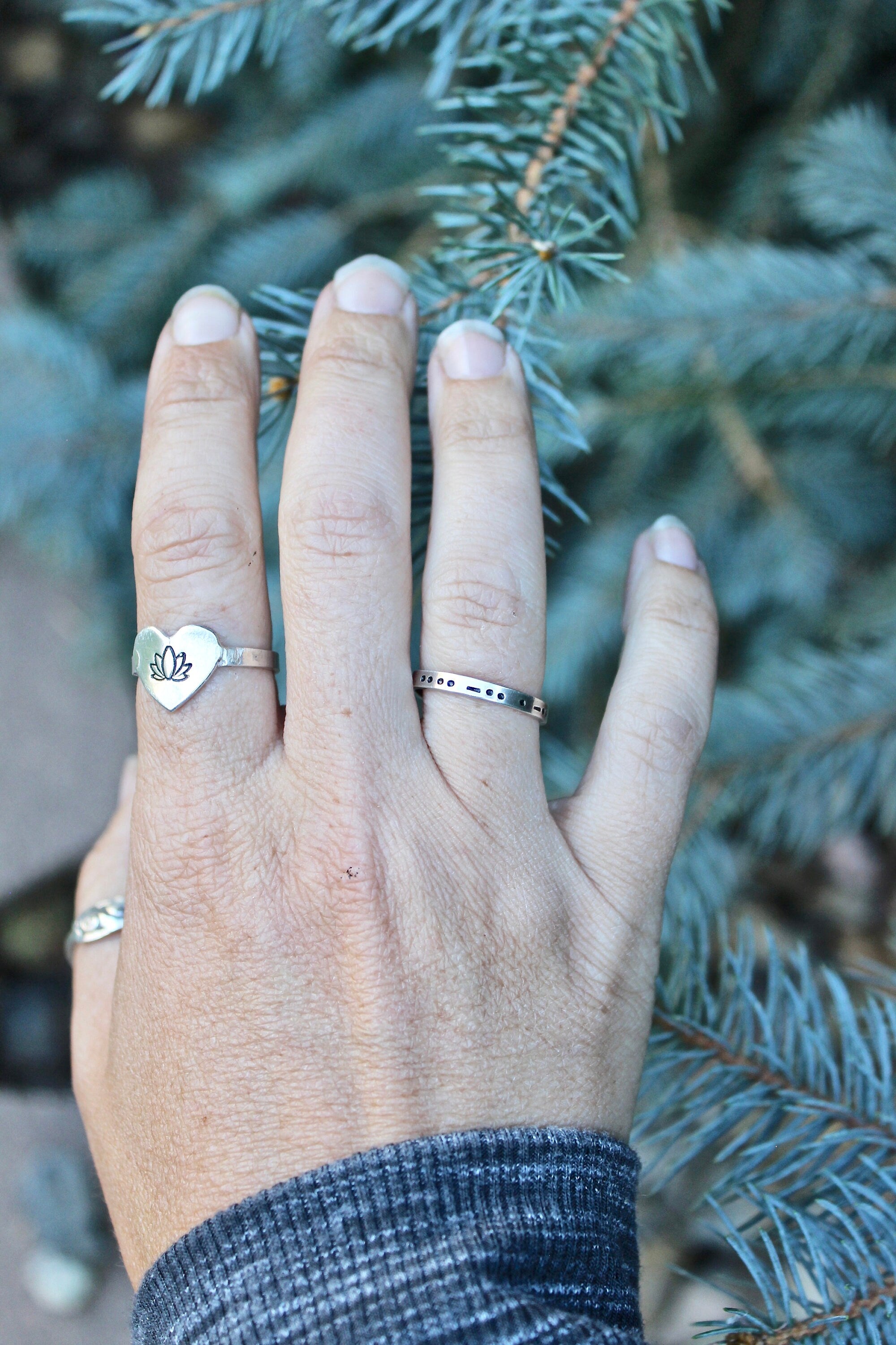 Morse Code in Sterling Silver, You Customize up to 20 Dots & Dashes