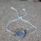 Adjustable Sterling Silver Fingerprint Bracelet