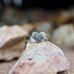 Pawprint Heart Ring in Sterling Silver