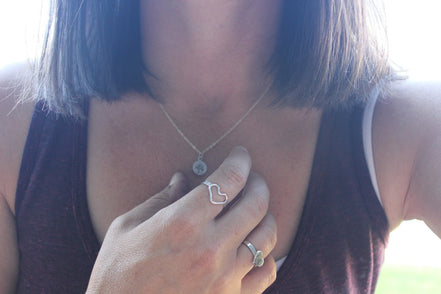 I am Enough Heart Ring In Solid Sterling Silver